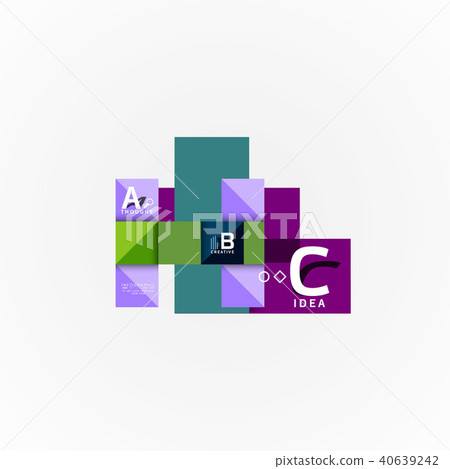 Paper infographic banner template with a b c options, infographics elements 40639242