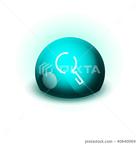 Search magnifyier web button, magnify icon. Modern magnifying glass sign, web site design or mobile 40640004