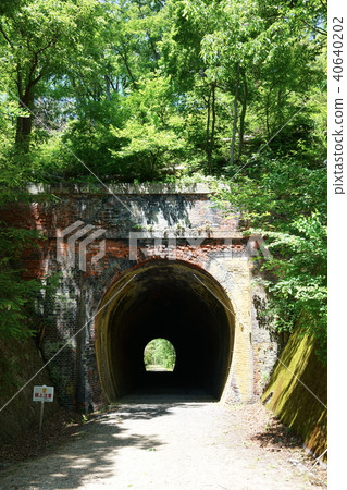 Former JNR Shinonoi Line Abandoned Line Urushikubo Tunnel Fresh green May Azumino 40640202