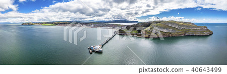 Aerial view of Llandudno with pier in Wales - United Kingdom Aerial view of Llandudno with pier in Wales - United Kingdom 40643499