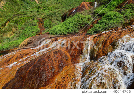Taiwan Jinguashi Gold Waterfall The Golden Waterfall Golden Waterfall 40644766