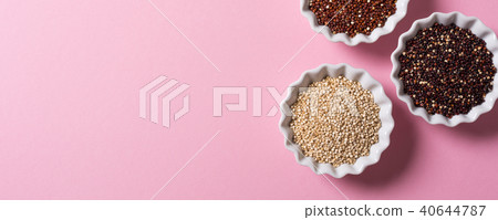 Quinoa in white bowls Quinoa in white bowls 40644787
