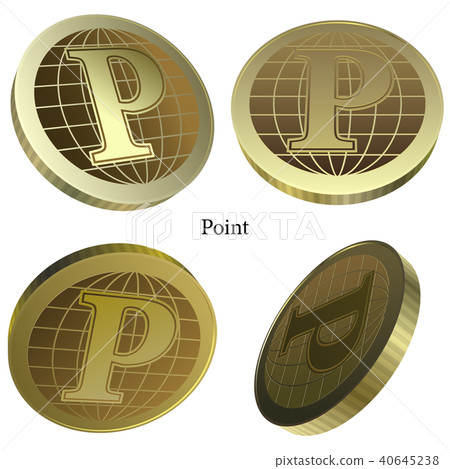 Vector illustration coin points Vector illustration coin points 40645238