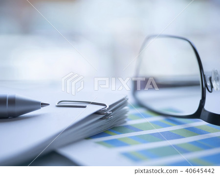 Business image · graph · document · glasses Business image · graph · document · glasses 40645442
