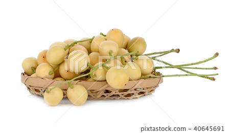 burmese grape,tropical fruit isolated on white  40645691