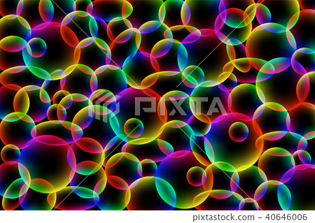 abstract background, ornament of spheres, neon  40646006
