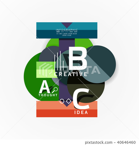 Abstract geometric option infographic banners, a b c steps process 40646460