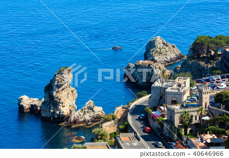 Taormina coast from up, Sicily, Italy 40646966