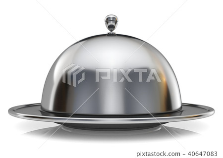 Metal restaurant cloche 3D 40647083
