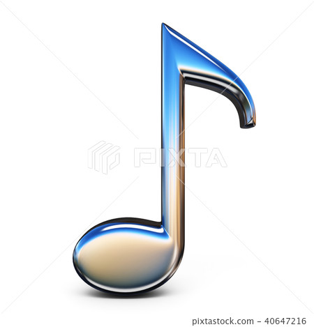 Music sign eighth note 3D Music sign eighth note 3D 40647216