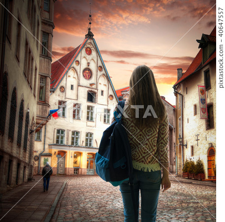 Old streets of European cities. 40647557