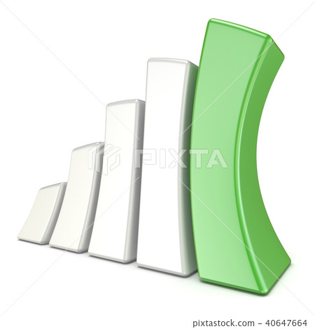 Squeezed 3D growth graph bars. Success concept 40647664