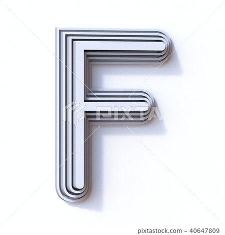 Three steps font letter F 3D 40647809