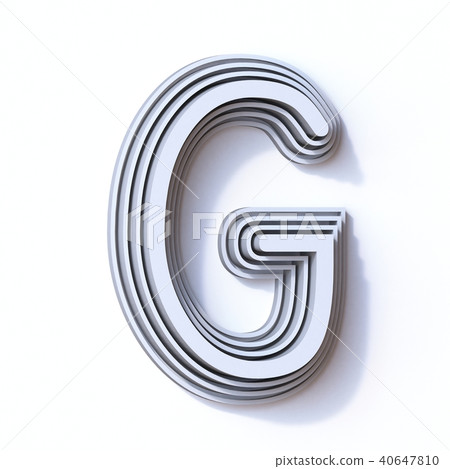Three steps font letter G 3D Three steps font letter G 3D 40647810