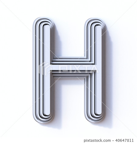 Three steps font letter H 3D Three steps font letter H 3D 40647811