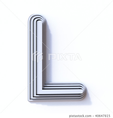 Three steps font letter L 3D 40647815