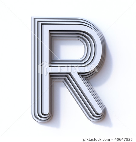 Three steps font letter R 3D Three steps font letter R 3D 40647825
