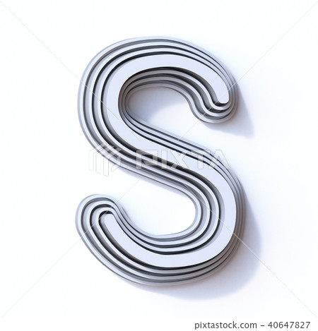 Three steps font letter S 3D Three steps font letter S 3D 40647827