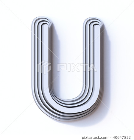 Three steps font letter U 3D Three steps font letter U 3D 40647832