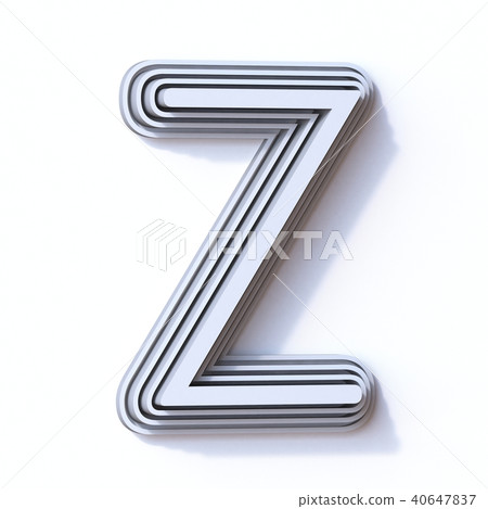 Three steps font letter Z 3D 40647837