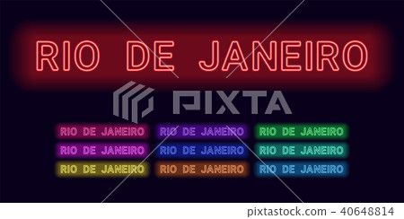 Neon name of Rio de Janeiro city Neon name of Rio de Janeiro city 40648814