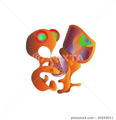 Young orange alien teenager programer Young orange alien teenager programer 40649051