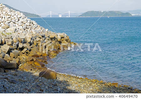 贊岐廣島海灘的風景 40649470