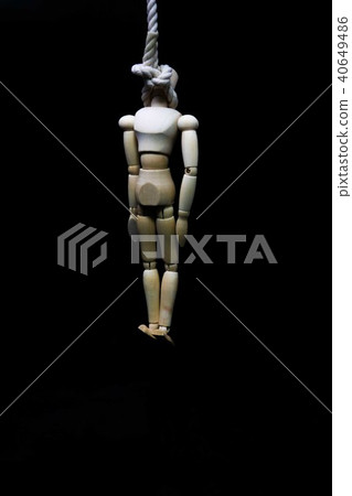 Drawing hanging the neck 40649486