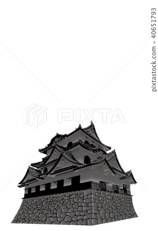 Japanese Castle extant Tenshu Hikone Castle Black 40651793