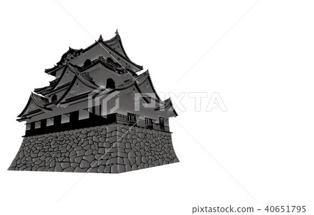 Japanese Castle extant Tenshu Hikone Castle Black Japanese Castle extant Tenshu Hikone Castle Black 40651795