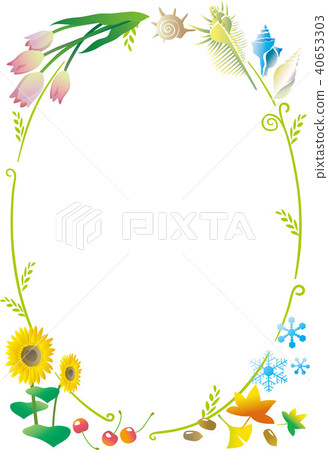 Four Season Frame Stock Illustration 40653303 Pixta