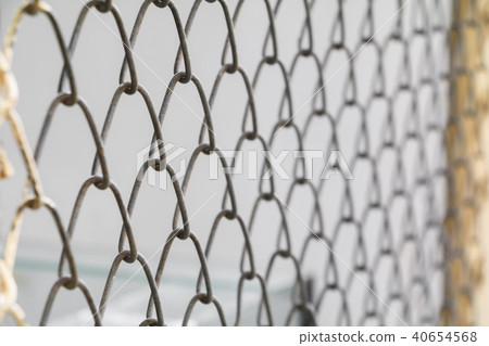 Steel wire mesh on rusty galvanized in Jail Steel wire mesh on rusty galvanized in Jail 40654568