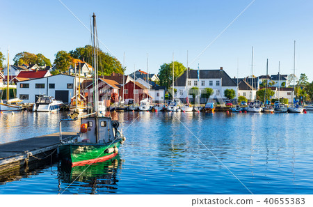 Local sea port in Norway. 40655383
