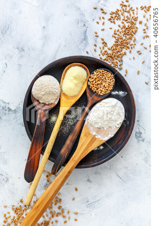 Different types of wheat flour. Different types of wheat flour. 40656765