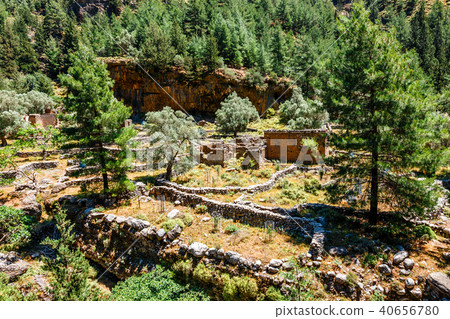 Hiking trail in Samaria Gorge in Crete, Greece 40656780