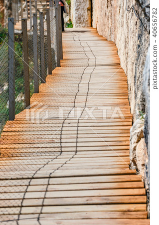 Caminito Del Rey mountain wooden path in Spain 40656782