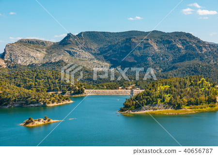 mountain landscape near El Chorro Gorge, Spain 40656787