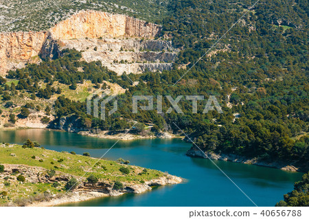 mountain landscape near El Chorro Gorge, Spain 40656788