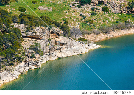 mountain landscape near El Chorro Gorge, Spain 40656789