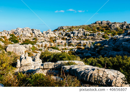 Karst landscape in El Torcal de Antequera, Spain Karst landscape in El Torcal de Antequera, Spain 40656807