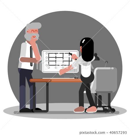 Two architects discussing Two architects discussing 40657293