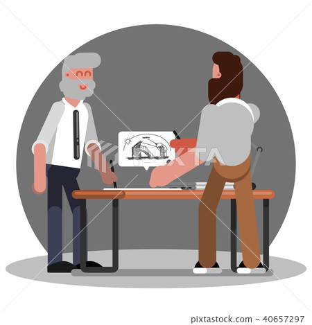Two man architects discussing 40657297