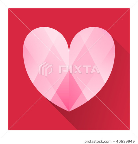 閃爍桃紅色心臟標誌，象例證 40659949