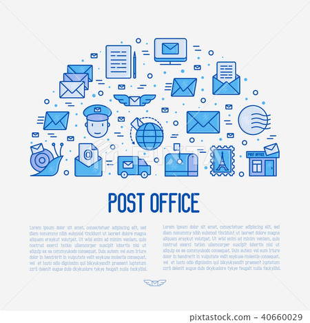 Post office concept in half circle Post office concept in half circle 40660029