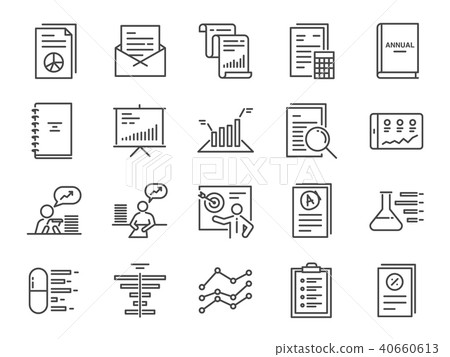 Report icons set 40660613