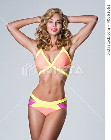 Beautiful sexy woman in trendy swimsuit. 40661661