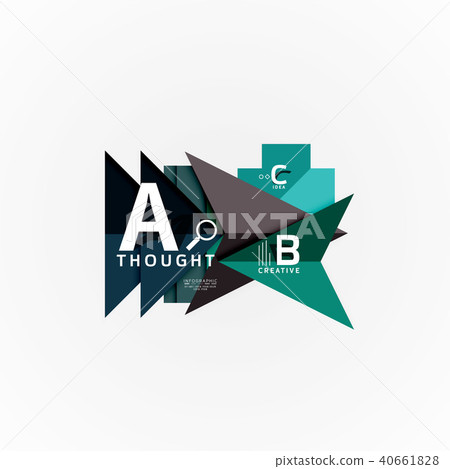Abstract geometric option infographic banners, a b c steps process 40661828