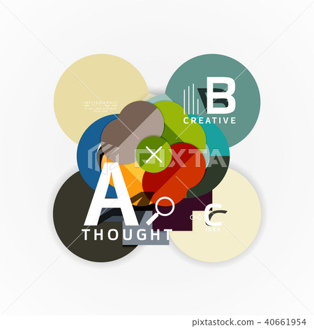 Abstract geometric option infographic banners, a b c steps process 40661954