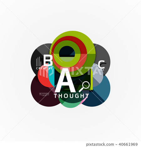 Abstract geometric option infographic banners, a b c steps process 40661969