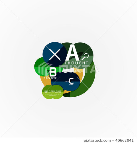 Paper infographic banner template with a b c options, infographics elements Paper infographic banner template with a b c options, infographics elements 40662041